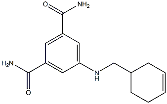 5-[(cyclohex-3-en-1-ylmethyl)amino]benzene-1,3-dicarboxamide Struktur