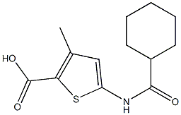 5-[(cyclohexylcarbonyl)amino]-3-methylthiophene-2-carboxylic acid Struktur