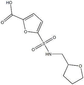 5-[(oxolan-2-ylmethyl)sulfamoyl]furan-2-carboxylic acid Struktur