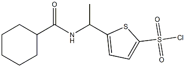 5-[1-(cyclohexylformamido)ethyl]thiophene-2-sulfonyl chloride Struktur