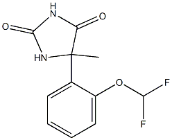 5-[2-(difluoromethoxy)phenyl]-5-methylimidazolidine-2,4-dione Struktur