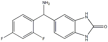 5-[amino(2,4-difluorophenyl)methyl]-2,3-dihydro-1H-1,3-benzodiazol-2-one Struktur