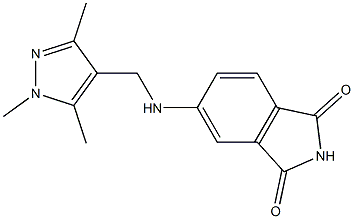 5-{[(1,3,5-trimethyl-1H-pyrazol-4-yl)methyl]amino}-2,3-dihydro-1H-isoindole-1,3-dione Struktur