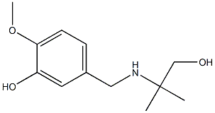 5-{[(1-hydroxy-2-methylpropan-2-yl)amino]methyl}-2-methoxyphenol Struktur