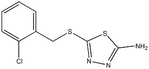 5-{[(2-chlorophenyl)methyl]sulfanyl}-1,3,4-thiadiazol-2-amine Struktur