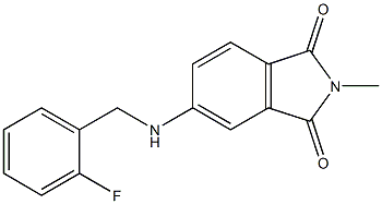 5-{[(2-fluorophenyl)methyl]amino}-2-methyl-2,3-dihydro-1H-isoindole-1,3-dione Struktur