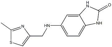 5-{[(2-methyl-1,3-thiazol-4-yl)methyl]amino}-2,3-dihydro-1H-1,3-benzodiazol-2-one Struktur