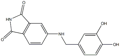 5-{[(3,4-dihydroxyphenyl)methyl]amino}-2,3-dihydro-1H-isoindole-1,3-dione Struktur