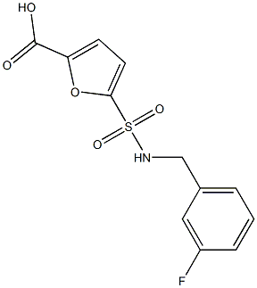 5-{[(3-fluorophenyl)methyl]sulfamoyl}furan-2-carboxylic acid Struktur