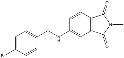 5-{[(4-bromophenyl)methyl]amino}-2-methyl-2,3-dihydro-1H-isoindole-1,3-dione Struktur