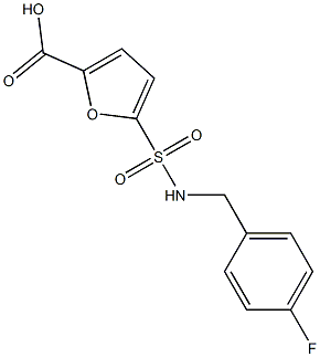 5-{[(4-fluorophenyl)methyl]sulfamoyl}furan-2-carboxylic acid Struktur