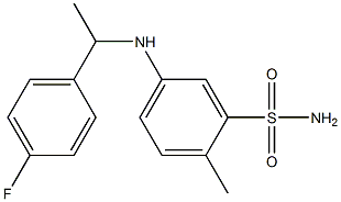 5-{[1-(4-fluorophenyl)ethyl]amino}-2-methylbenzene-1-sulfonamide Struktur