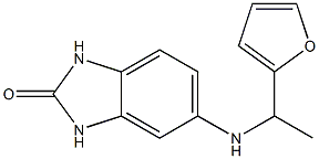 5-{[1-(furan-2-yl)ethyl]amino}-2,3-dihydro-1H-1,3-benzodiazol-2-one Struktur