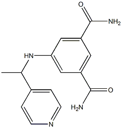 5-{[1-(pyridin-4-yl)ethyl]amino}benzene-1,3-dicarboxamide Struktur