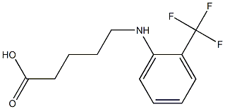 5-{[2-(trifluoromethyl)phenyl]amino}pentanoic acid Struktur