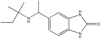 5-{1-[(2-methylbutan-2-yl)amino]ethyl}-2,3-dihydro-1H-1,3-benzodiazol-2-one Struktur