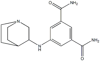 5-{1-azabicyclo[2.2.2]octan-3-ylamino}benzene-1,3-dicarboxamide Struktur