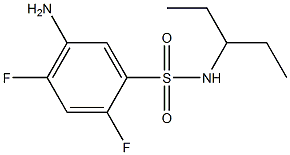 5-amino-2,4-difluoro-N-(pentan-3-yl)benzene-1-sulfonamide Struktur