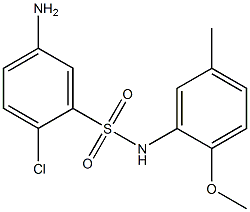 5-amino-2-chloro-N-(2-methoxy-5-methylphenyl)benzene-1-sulfonamide Struktur