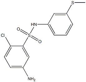 5-amino-2-chloro-N-[3-(methylsulfanyl)phenyl]benzene-1-sulfonamide Struktur