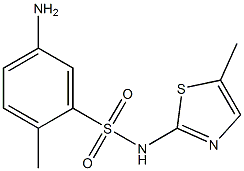 5-amino-2-methyl-N-(5-methyl-1,3-thiazol-2-yl)benzene-1-sulfonamide Struktur