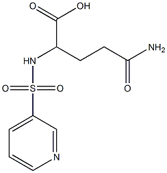 5-amino-5-oxo-2-[(pyridin-3-ylsulfonyl)amino]pentanoic acid Struktur