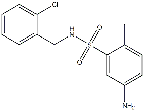 5-amino-N-[(2-chlorophenyl)methyl]-2-methylbenzene-1-sulfonamide Struktur