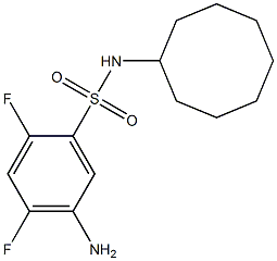 5-amino-N-cyclooctyl-2,4-difluorobenzene-1-sulfonamide Struktur