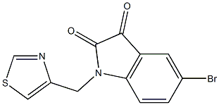 5-bromo-1-(1,3-thiazol-4-ylmethyl)-2,3-dihydro-1H-indole-2,3-dione Struktur