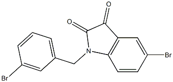 5-bromo-1-[(3-bromophenyl)methyl]-2,3-dihydro-1H-indole-2,3-dione Struktur