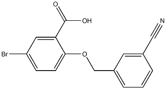 5-bromo-2-[(3-cyanophenyl)methoxy]benzoic acid Struktur