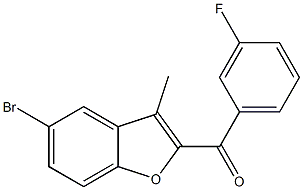 5-bromo-2-[(3-fluorophenyl)carbonyl]-3-methyl-1-benzofuran Struktur