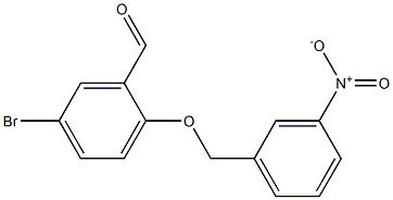 5-bromo-2-[(3-nitrophenyl)methoxy]benzaldehyde Struktur