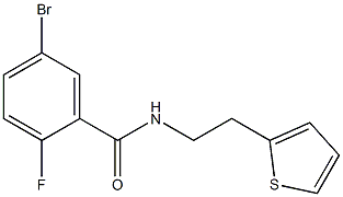 5-bromo-2-fluoro-N-(2-thien-2-ylethyl)benzamide Struktur