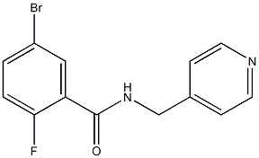 5-bromo-2-fluoro-N-(pyridin-4-ylmethyl)benzamide Struktur