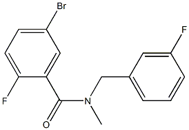 5-bromo-2-fluoro-N-[(3-fluorophenyl)methyl]-N-methylbenzamide Struktur