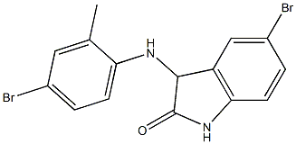 5-bromo-3-[(4-bromo-2-methylphenyl)amino]-2,3-dihydro-1H-indol-2-one Struktur