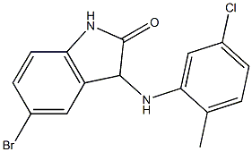 5-bromo-3-[(5-chloro-2-methylphenyl)amino]-2,3-dihydro-1H-indol-2-one Struktur