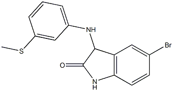 5-bromo-3-{[3-(methylsulfanyl)phenyl]amino}-2,3-dihydro-1H-indol-2-one Struktur