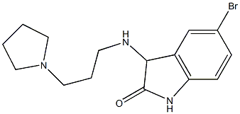 5-bromo-3-{[3-(pyrrolidin-1-yl)propyl]amino}-2,3-dihydro-1H-indol-2-one Struktur