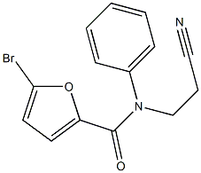 5-bromo-N-(2-cyanoethyl)-N-phenyl-2-furamide Struktur