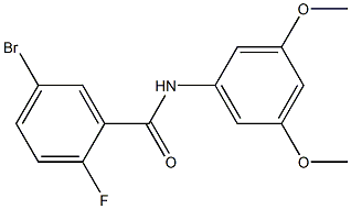 5-bromo-N-(3,5-dimethoxyphenyl)-2-fluorobenzamide Struktur