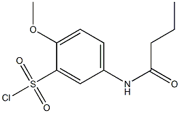 5-butanamido-2-methoxybenzene-1-sulfonyl chloride Struktur