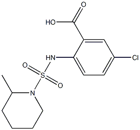 5-chloro-2-{[(2-methylpiperidine-1-)sulfonyl]amino}benzoic acid Struktur