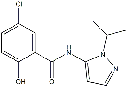 5-chloro-2-hydroxy-N-[1-(propan-2-yl)-1H-pyrazol-5-yl]benzamide Struktur