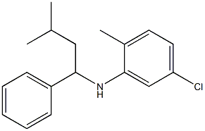 5-chloro-2-methyl-N-(3-methyl-1-phenylbutyl)aniline Struktur