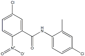 5-chloro-N-(4-chloro-2-methylphenyl)-2-nitrobenzamide Struktur