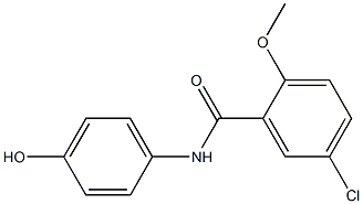 5-chloro-N-(4-hydroxyphenyl)-2-methoxybenzamide Struktur