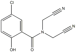 5-chloro-N,N-bis(cyanomethyl)-2-hydroxybenzamide Struktur