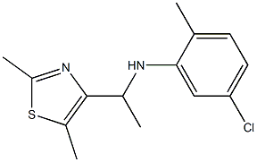 5-chloro-N-[1-(2,5-dimethyl-1,3-thiazol-4-yl)ethyl]-2-methylaniline Struktur